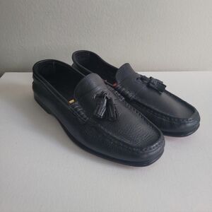 Vintage Talbots Black Leather Penny Loafers Sz 10 Preppy Academia Teacher